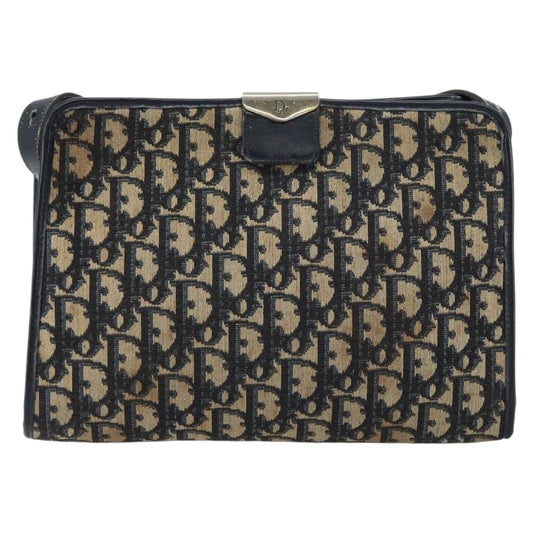 Christian Dior Vintage Trotter Shoulder Bag Canvas Navy Canvas Shoulder Bag Bag ()