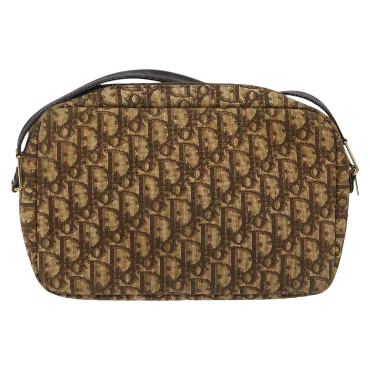 Christian Dior Vintage Trotter Shoulder Bag Canvas Brown Canvas Bag ()