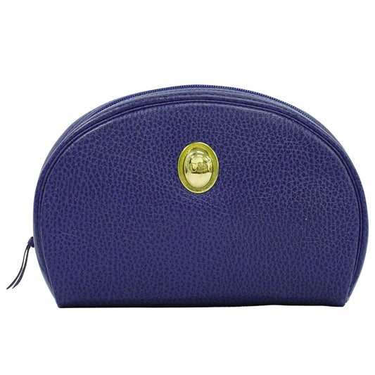 Christian Dior Vintage Zip Pochette Leather Blue Leather Clutche & Pouche Bag ()