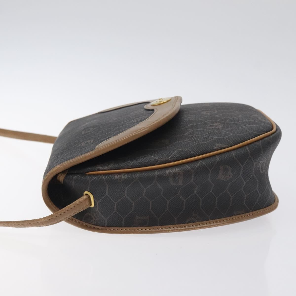 Christian Dior Vintage Honeycomb Shoulder Bag Canvas Black Canvas Bag ()