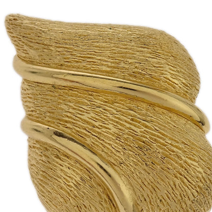 Christian Dior Vintage Clip-On Earrings Metal Gold Gold_Plated Earrings Jewelry ()