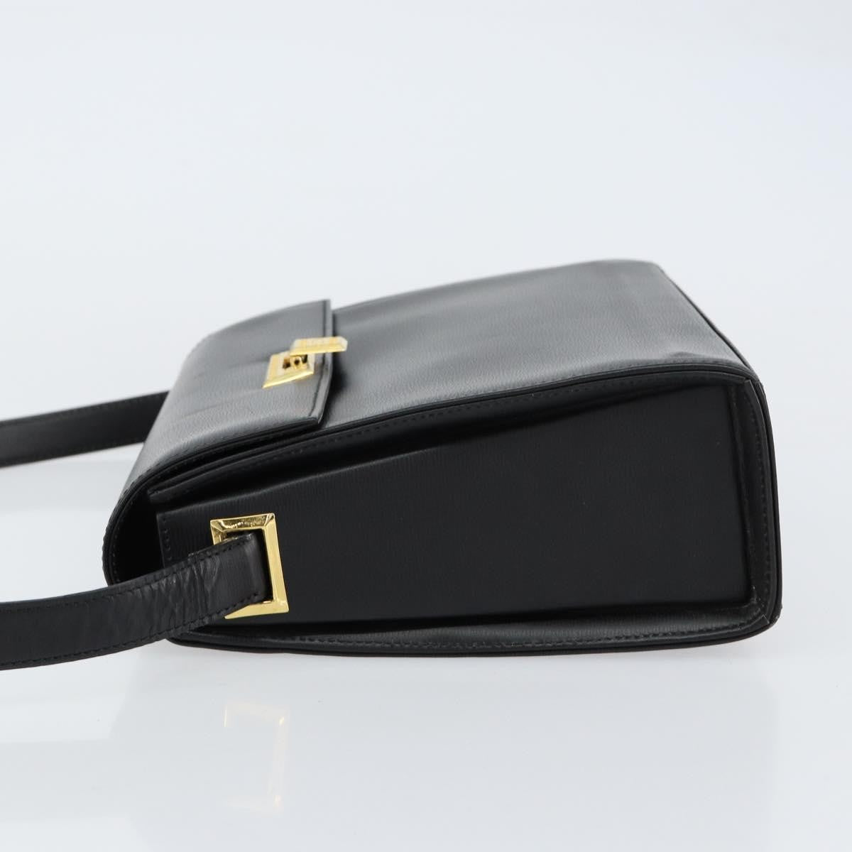 Christian Dior Vintage Shoulder Bag Leather Black Leather Shoulder Bag Bag ()