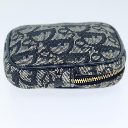 Christian Dior Vintage Trotter Pouch Canvas Navy Canvas Clutche & Pouche Bag ()