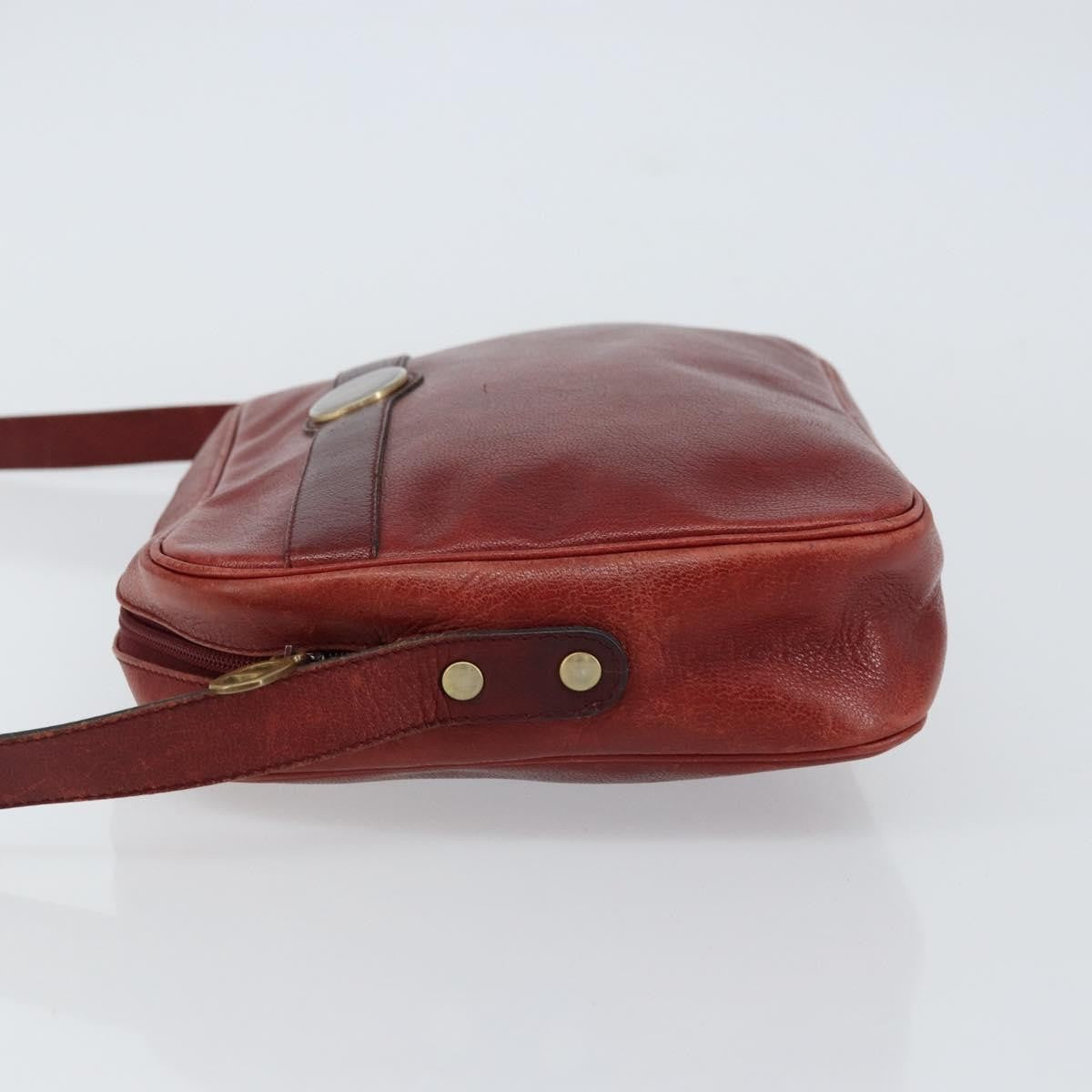 Christian Dior Vintage Shoulder Bag Leather Red Leather Shoulder Bag Bag ()