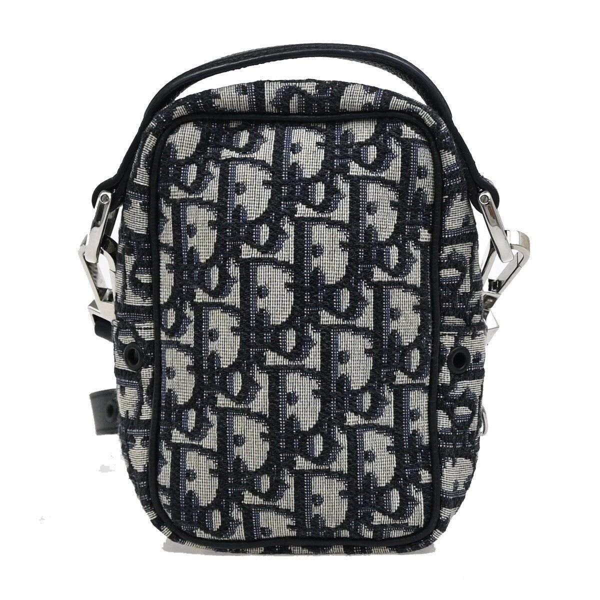 Christian Dior Zip Around Crossbody Pouch Oblique Canvas Blue Canvas Clutche & Pouche Bag ()