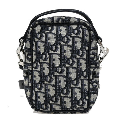 Christian Dior Zip Around Crossbody Pouch Oblique Canvas Blue Canvas Clutche & Pouche Bag ()
