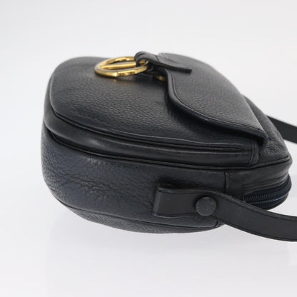 Christian Dior Vintage Shoulder Bag Leather Navy Leather Shoulder Bag Bag ()
