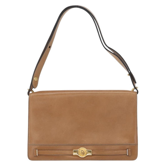 Christian Dior Vintage Shoulder Bag Leather Brown Leather Shoulder Bag Bag ()