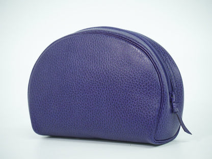 Christian Dior Vintage Zip Pochette Leather Blue Leather Clutche & Pouche Bag ()