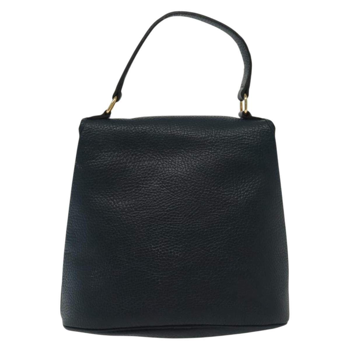Christian Dior Vintage Handbag Leather Navy Leather Handbag ()