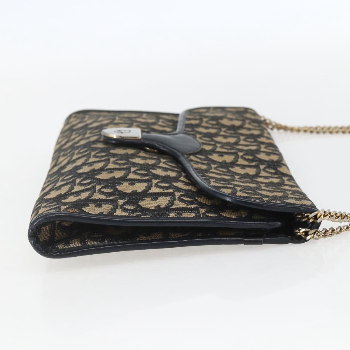 Christian Dior Vintage Trotter Shoulder Bag Canvas Navy Canvas Shoulder Bag Bag ()