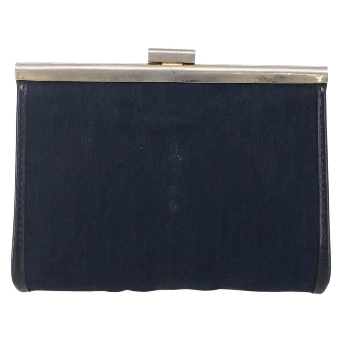 Christian Dior Vintage Trotter Pouch Canvas Navy Canvas Clutche & Pouche Bag ()