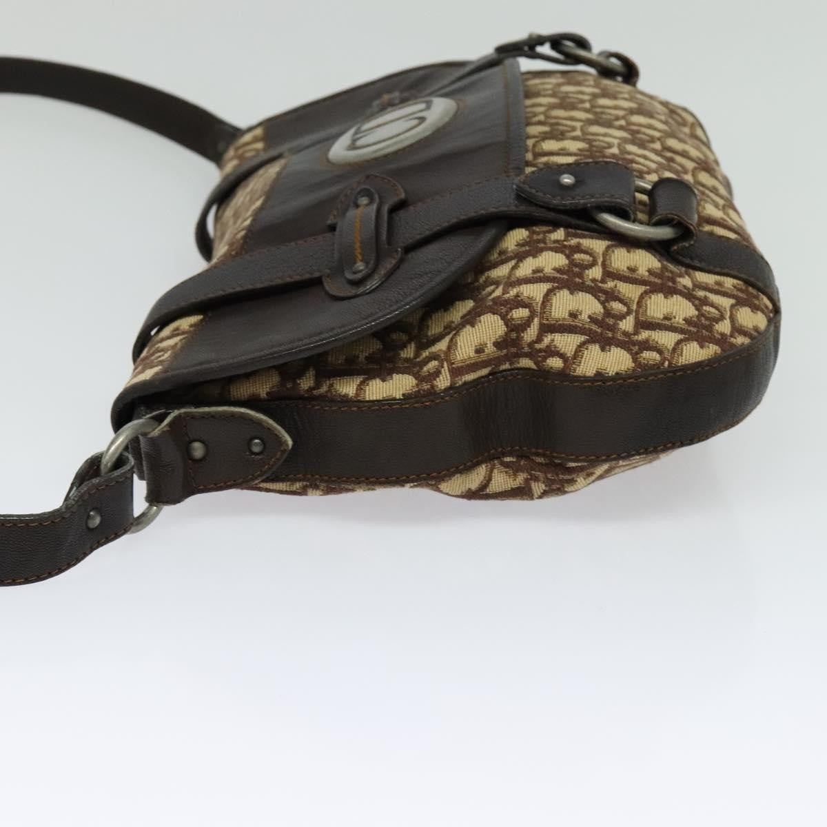 Christian Dior Vintage Cd Trotter Shoulder Bag Canvas Brown Canvas Shoulder Bag Bag ()