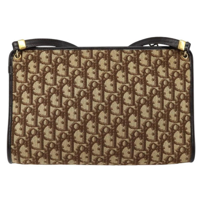 Christian Dior Vintage Trotter Shoulder Bag Canvas Brown Canvas Bag ()