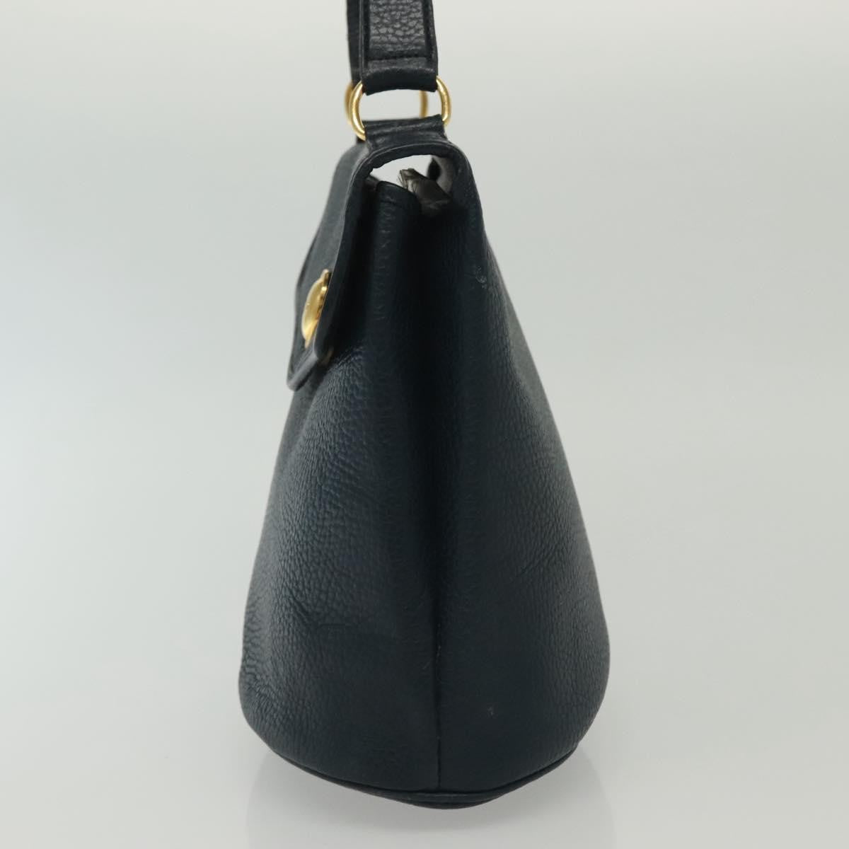 Christian Dior Vintage Handbag Leather Navy Leather Handbag ()