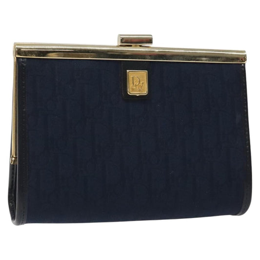 Christian Dior Vintage Trotter Pouch Canvas Navy Canvas Clutche & Pouche Bag ()