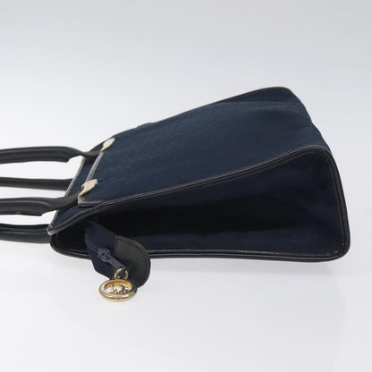 Christian Dior Vintage Trotter Handbag Canvas Navy Canvas Handbag ()