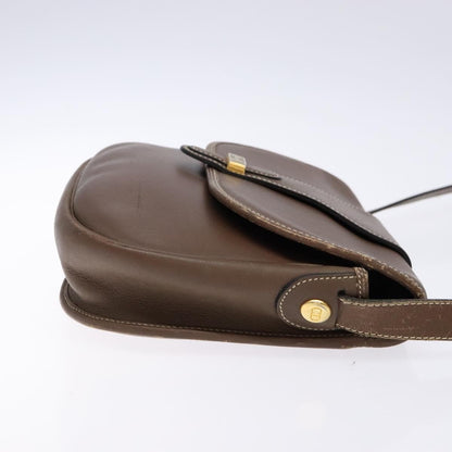 Christian Dior Vintage Cd Flap Shoulder Bag Leather Brown Leather Shoulder Bag Bag ()