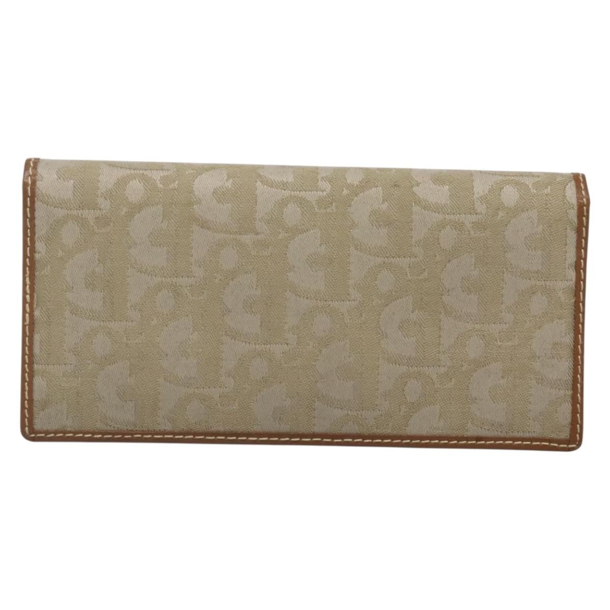Christian Dior Trotter French Wallet Diorissimo Canvas Green Canvas Wallets Accessory ()