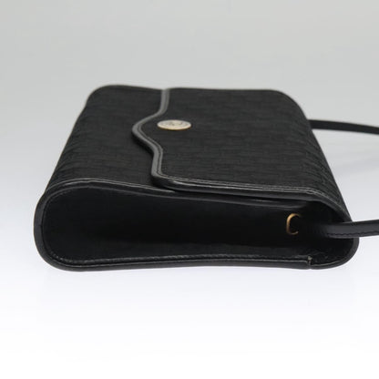 Christian Dior Vintage Trotter Crossbody Bag Diorissimo Coated Canvas Black Canvas Shoulder Bag Bag ()