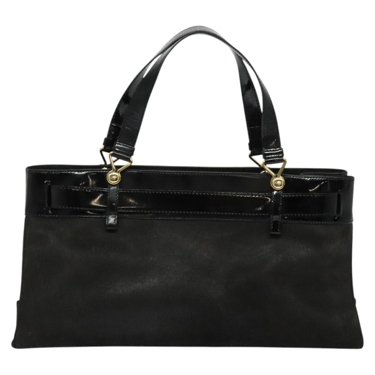 Christian Dior Vintage Trotter Horizontal Tote Canvas Black Canvas Bag ()