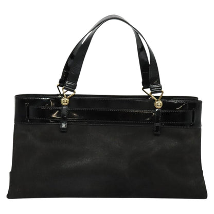 Christian Dior Vintage Trotter Horizontal Tote Canvas Black Canvas Bag ()