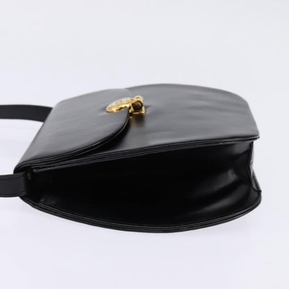 Christian Dior Vintage Cd Logo Shoulder Bag Leather Black Leather Shoulder Bag Bag ()