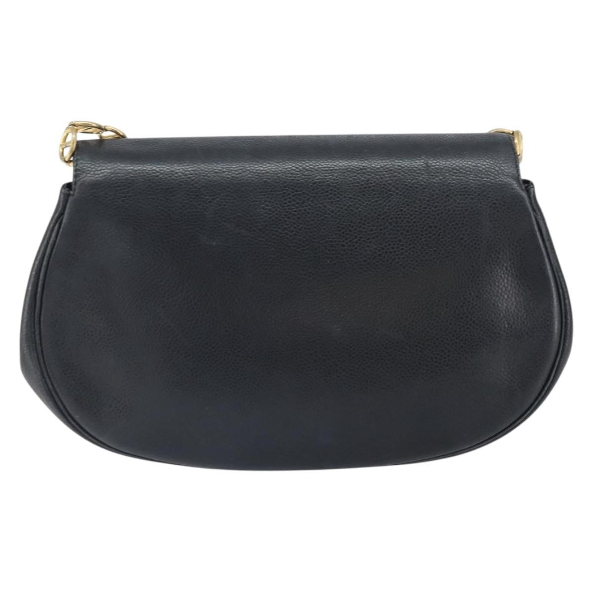 Christian Dior Vintage Shoulder Bag Leather Black Leather Shoulder Bag Bag ()