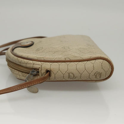 Christian Dior Vintage Honeycomb Shoulder Bag Canvas Beige Canvas Bag ()