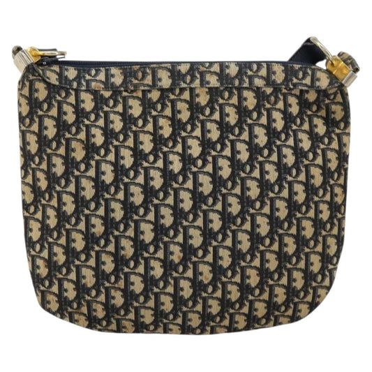 Christian Dior Vintage Trotter Shoulder Bag Canvas Navy Canvas Shoulder Bag Bag ()