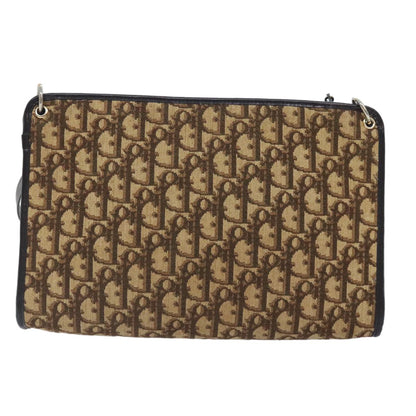 Christian Dior Vintage Trotter Shoulder Bag Canvas Brown Canvas Bag ()