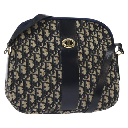 Christian Dior Vintage Trotter Shoulder Bag Canvas Navy Canvas Bag ()