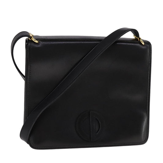 Christian Dior Vintage Shoulder Bag Leather Black Leather Shoulder Bag Bag ()
