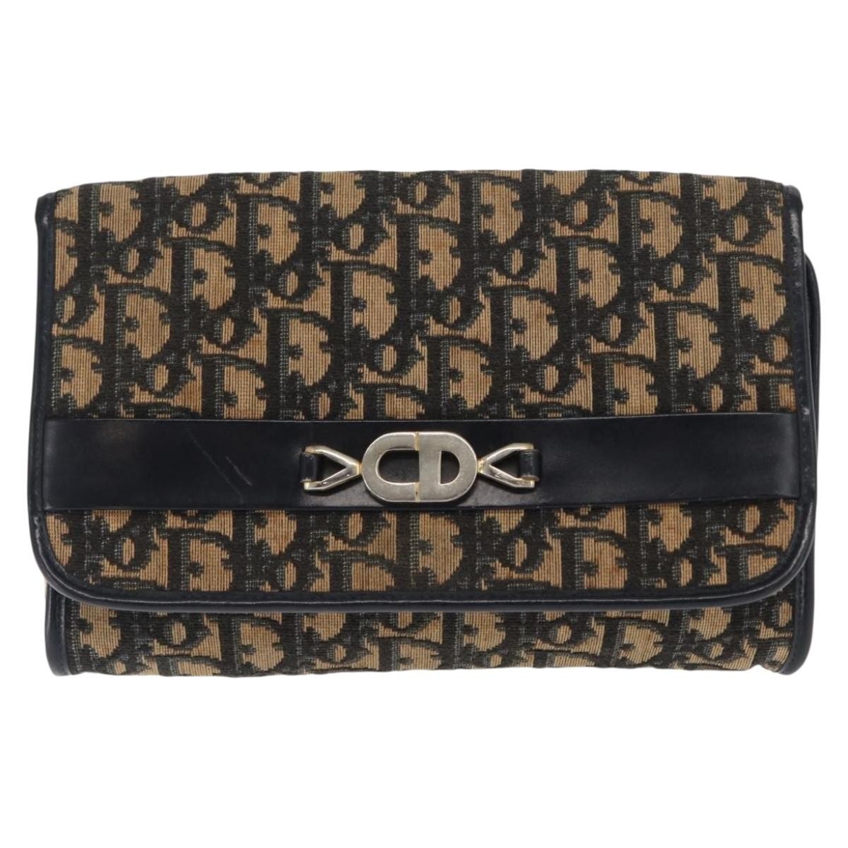 Christian Dior Vintage Cd Trotter Shoulder Bag Canvas Navy Canvas Shoulder Bag Bag ()