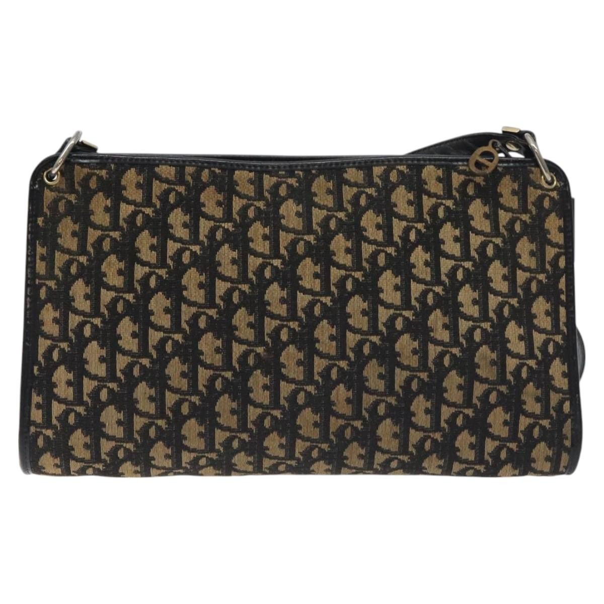 Christian Dior Vintage Trotter Shoulder Bag Canvas Navy Canvas Shoulder Bag Bag ()