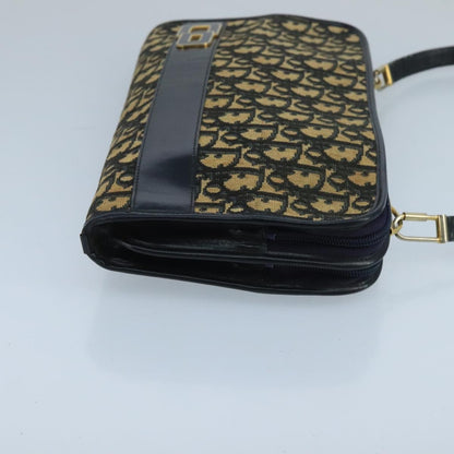 Christian Dior Vintage Trotter Crossbody Bag Diorissimo Coated Canvas Navy Canvas Shoulder Bag Bag ()