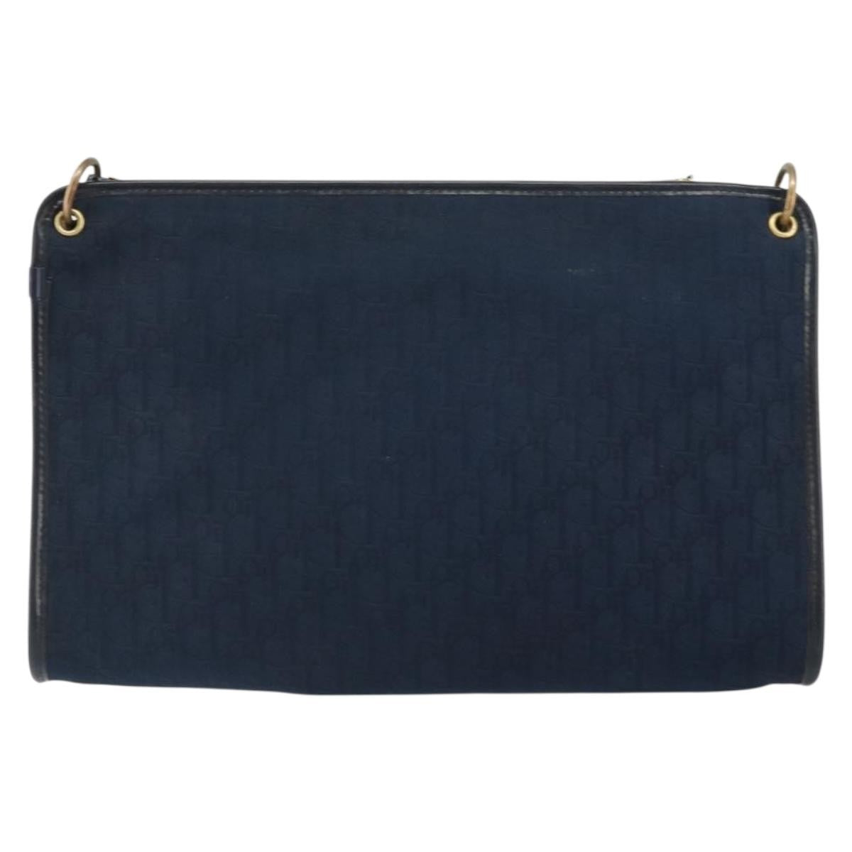Christian Dior Vintage Cd Trotter Shoulder Bag Canvas Navy Canvas Shoulder Bag Bag ()