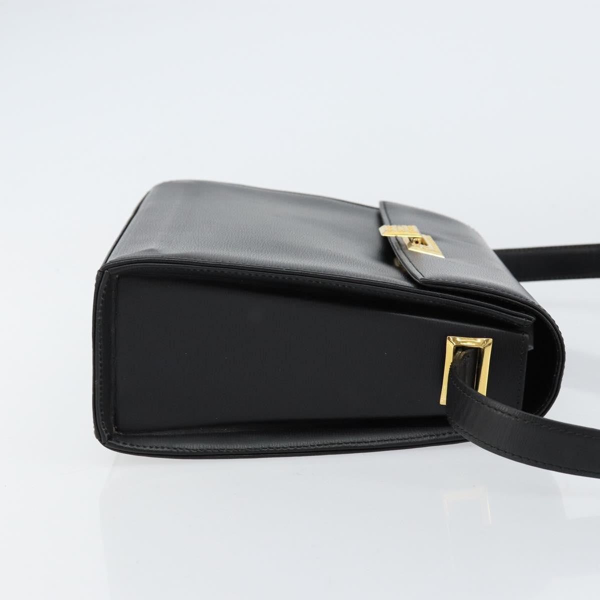 Christian Dior Vintage Shoulder Bag Leather Black Leather Shoulder Bag Bag ()