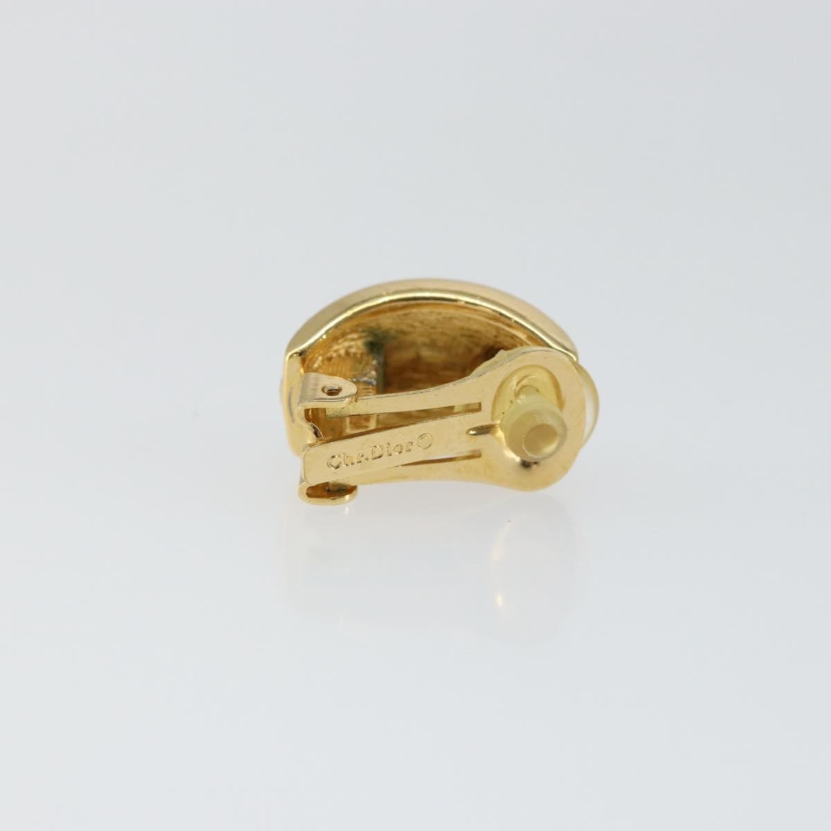 Christian Dior Vintage Clip-On Earrings Metal Gold Metal Earrings Jewelry ()