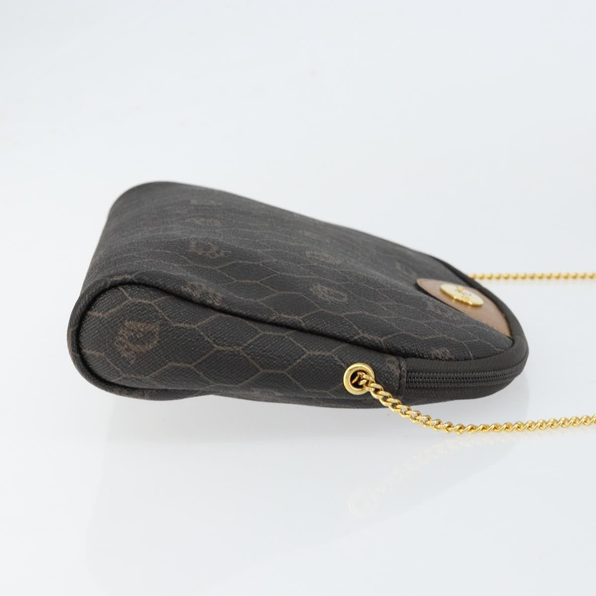 Christian Dior Vintage Honeycomb Chain Canvas Black Canvas Shoulder Bag Bag ()