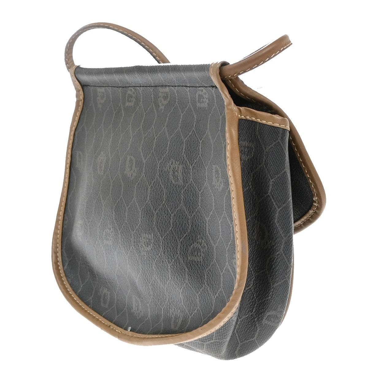 Christian Dior Vintage Honeycomb Shoulder Bag Canvas And Leather Brown Pvc Shoulder Bag Bag ()