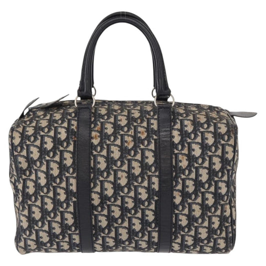 Christian Dior Vintage Trotter Boston Bag Canvas Navy Canvas Travel Bag Bag ()