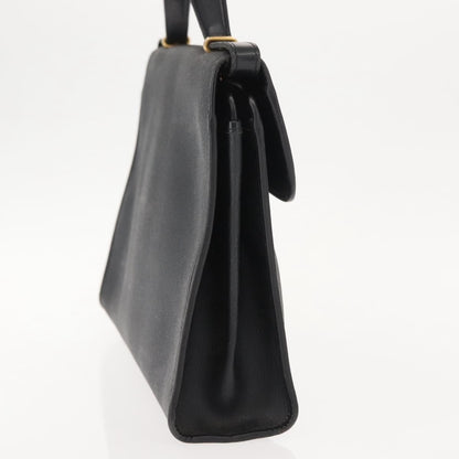 Christian Dior Vintage Honeycomb Handbag Canvas Leather Black Canvas Handbag ()