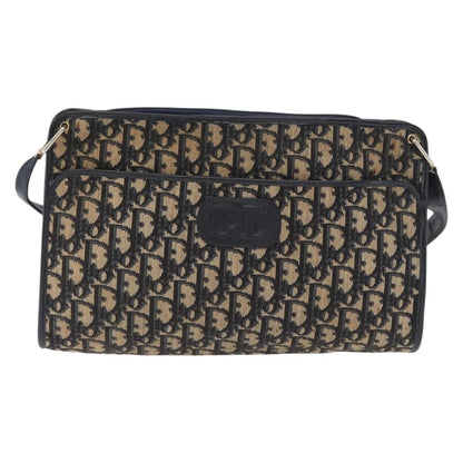 Christian Dior Vintage Cd Trotter Shoulder Bag Canvas Navy Canvas Shoulder Bag Bag ()