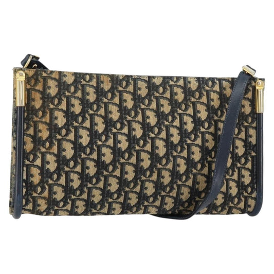 Christian Dior Vintage Trotter Shoulder Bag Canvas Navy Canvas Shoulder Bag Bag ()
