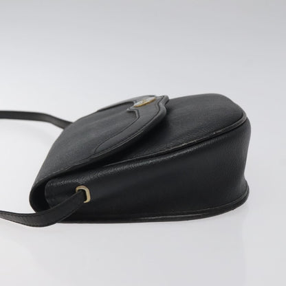 Christian Dior Vintage Honeycomb Flap Crossbody Bag Coated Canvas Black Canvas Bag ()