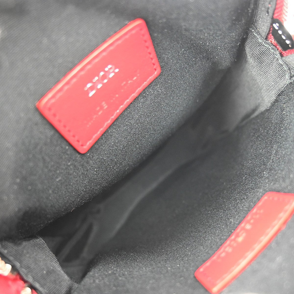 Christian Dior World Tour Zip Messenger Pouch Oblique Galaxy Leather Red Leather Shoulder Bag Bag ()