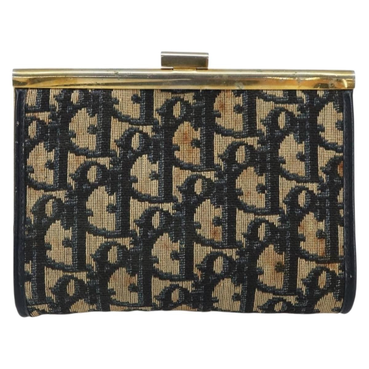 Christian Dior Vintage Frame Clutch Diorissimo Canvas Navy Canvas Clutche & Pouche Bag ()