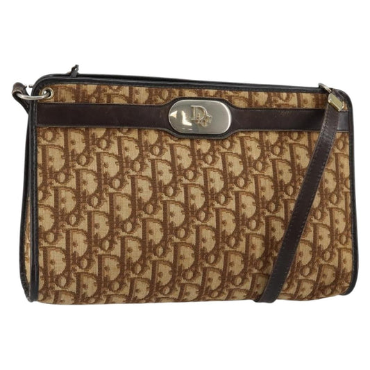 Christian Dior Vintage Trotter Shoulder Bag Canvas Brown Canvas Shoulder Bag Bag ()