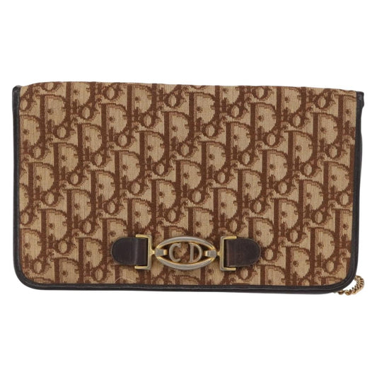 Christian Dior Vintage Trotter Shoulder Bag Canvas Beige Canvas Shoulder Bag Bag ()